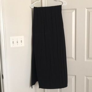Apt 9 black maxi skirt with side slit.